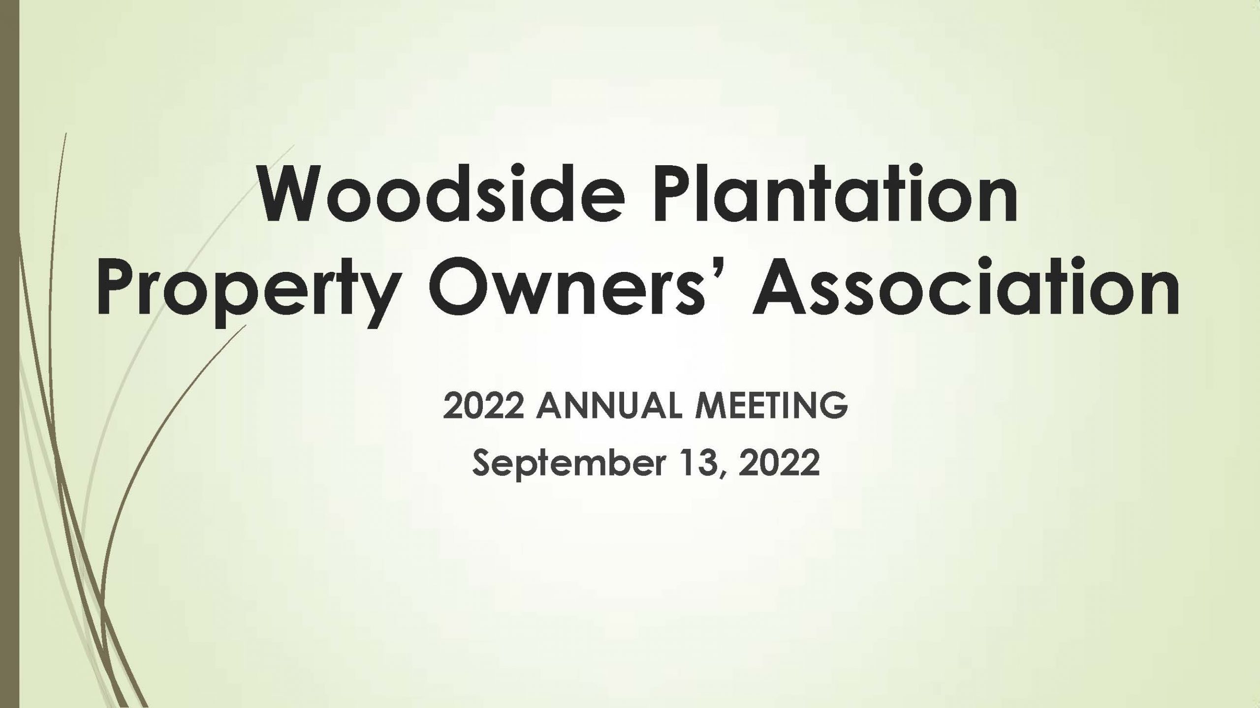 WPPOA 2022 Annual Meeting